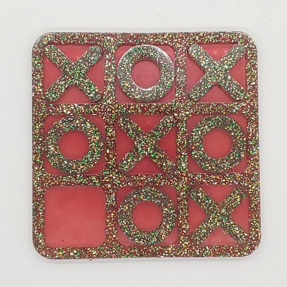 Tic-Tac-Toe Glitter Game Board